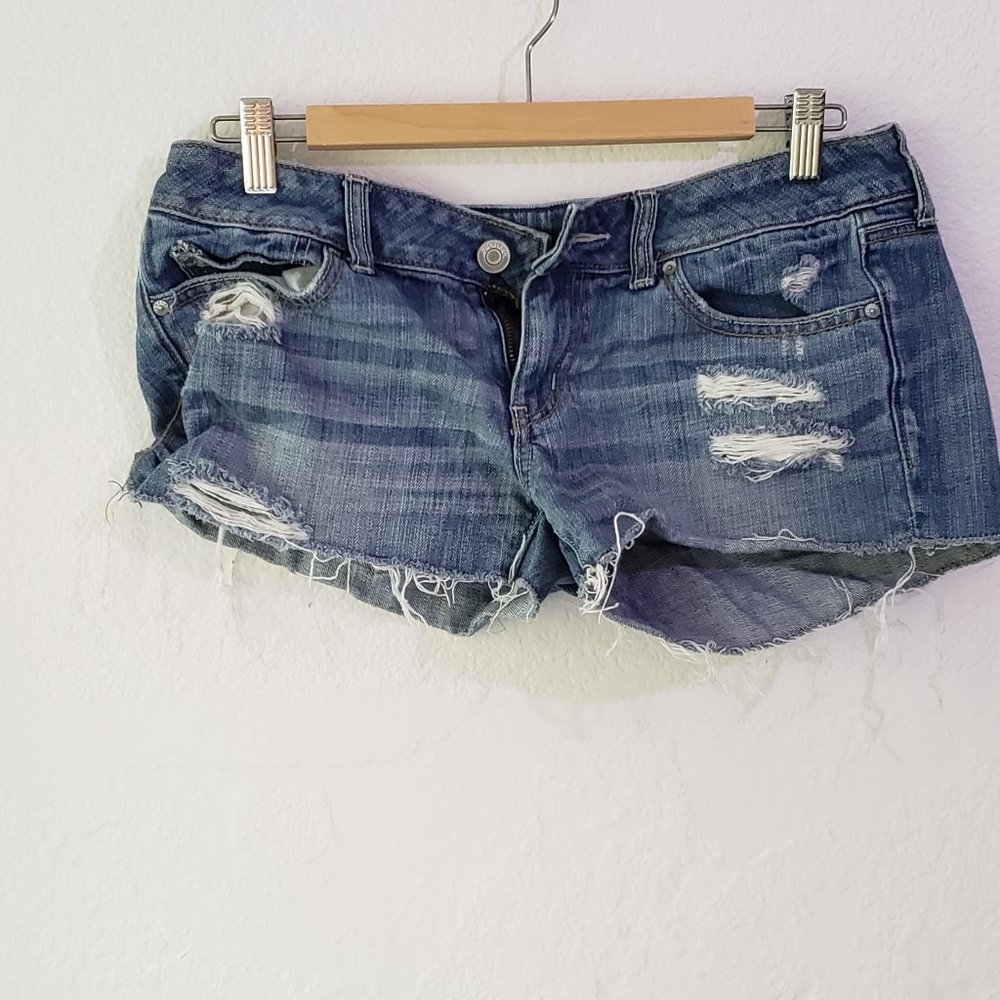 AEO Distressed Denim Shorts